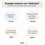 Contextual usage of 'Hold Back' in IELTS