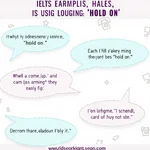 Hold on usage examples in IELTS Speaking