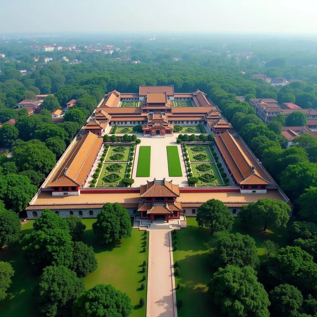 Aerial view of Hue Imperial City