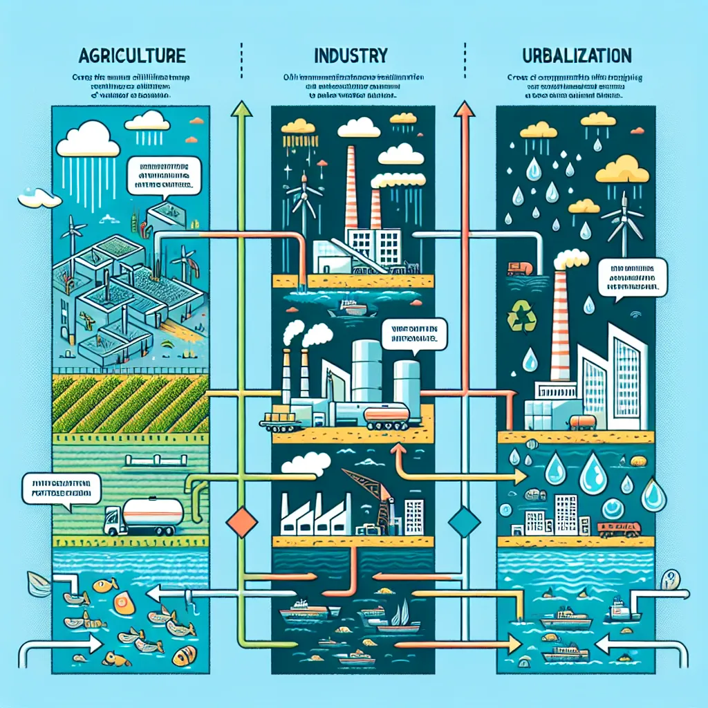 Human activities polluting water resources