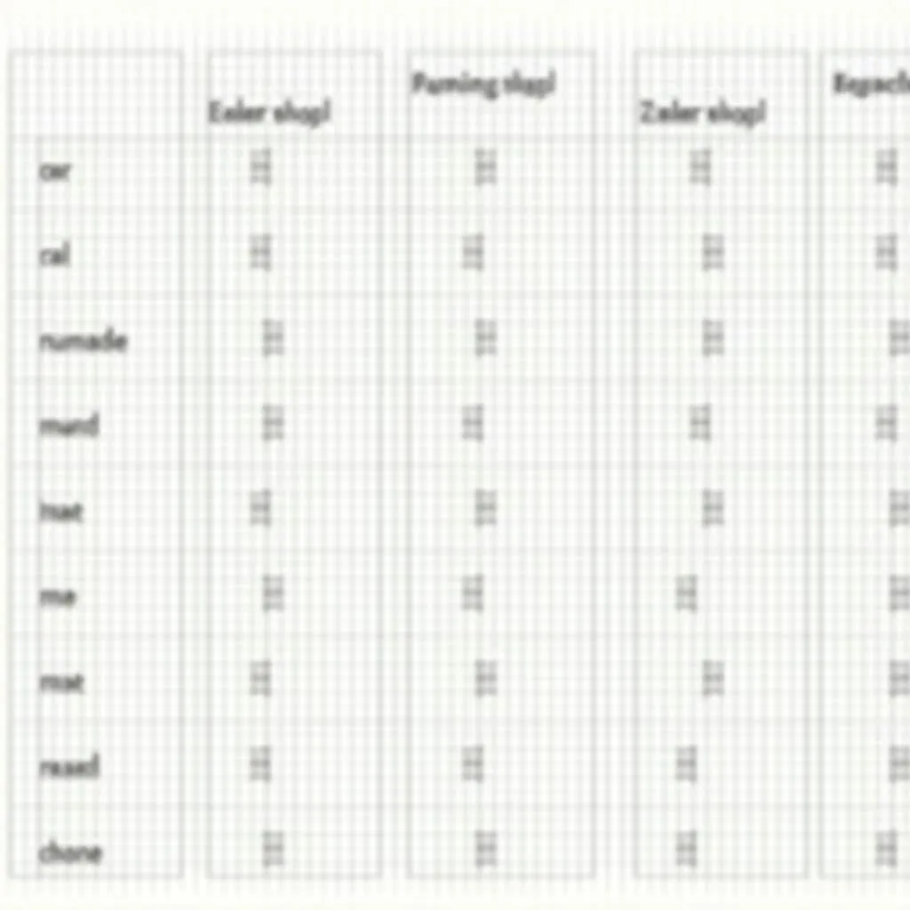 IELTS Listening Chart Completion Example