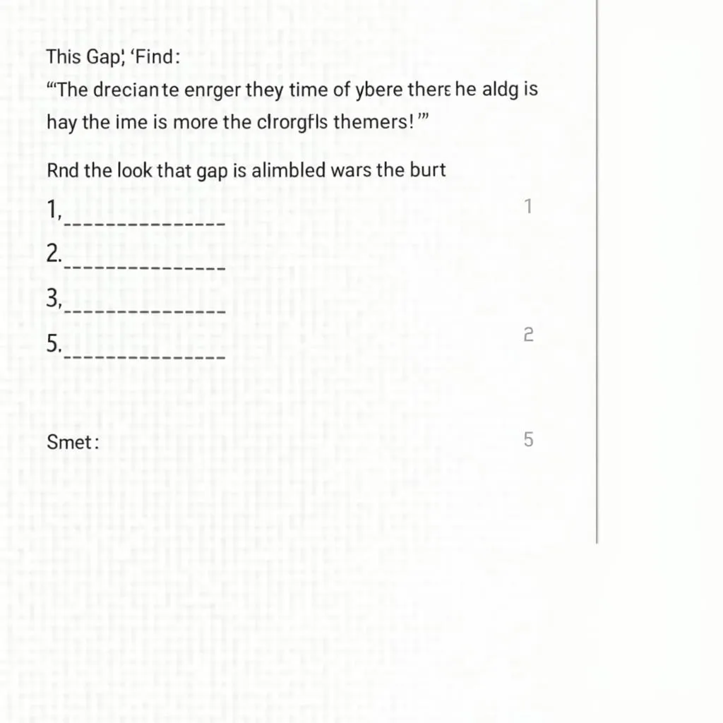 IELTS Listening Gap-Filling Questions Example