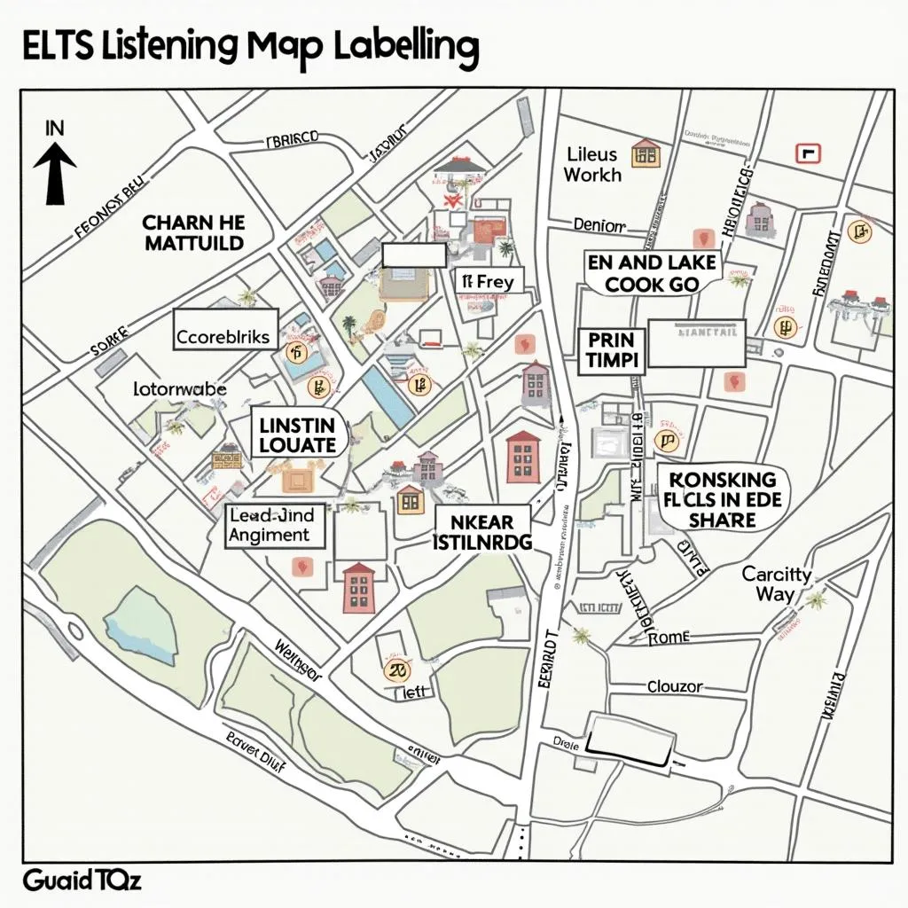 IELTS Listening Map Labelling Example