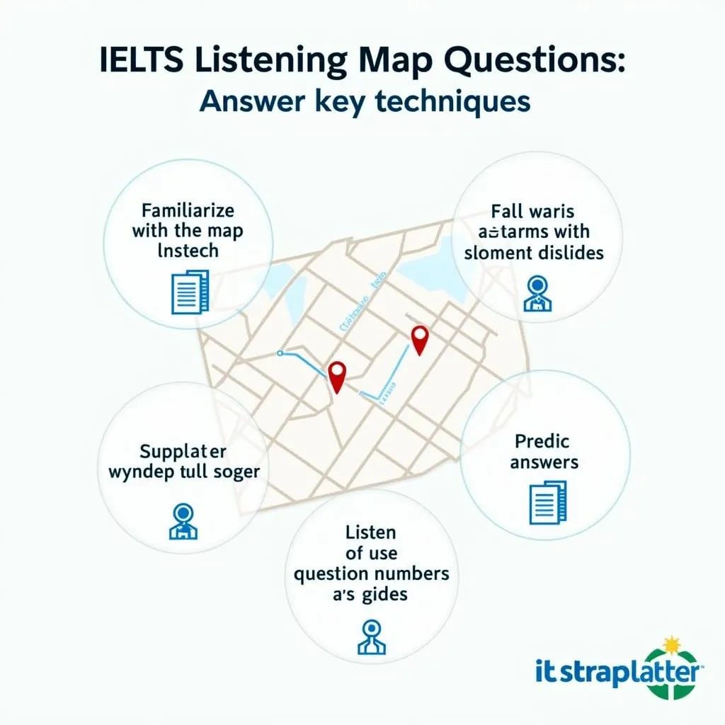 IELTS Listening Map Techniques Infographic