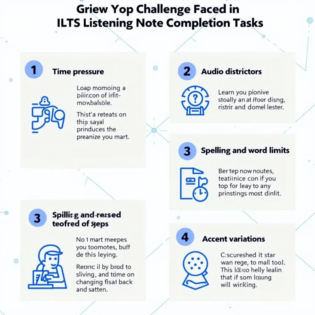 IELTS Listening Note Completion Challenges