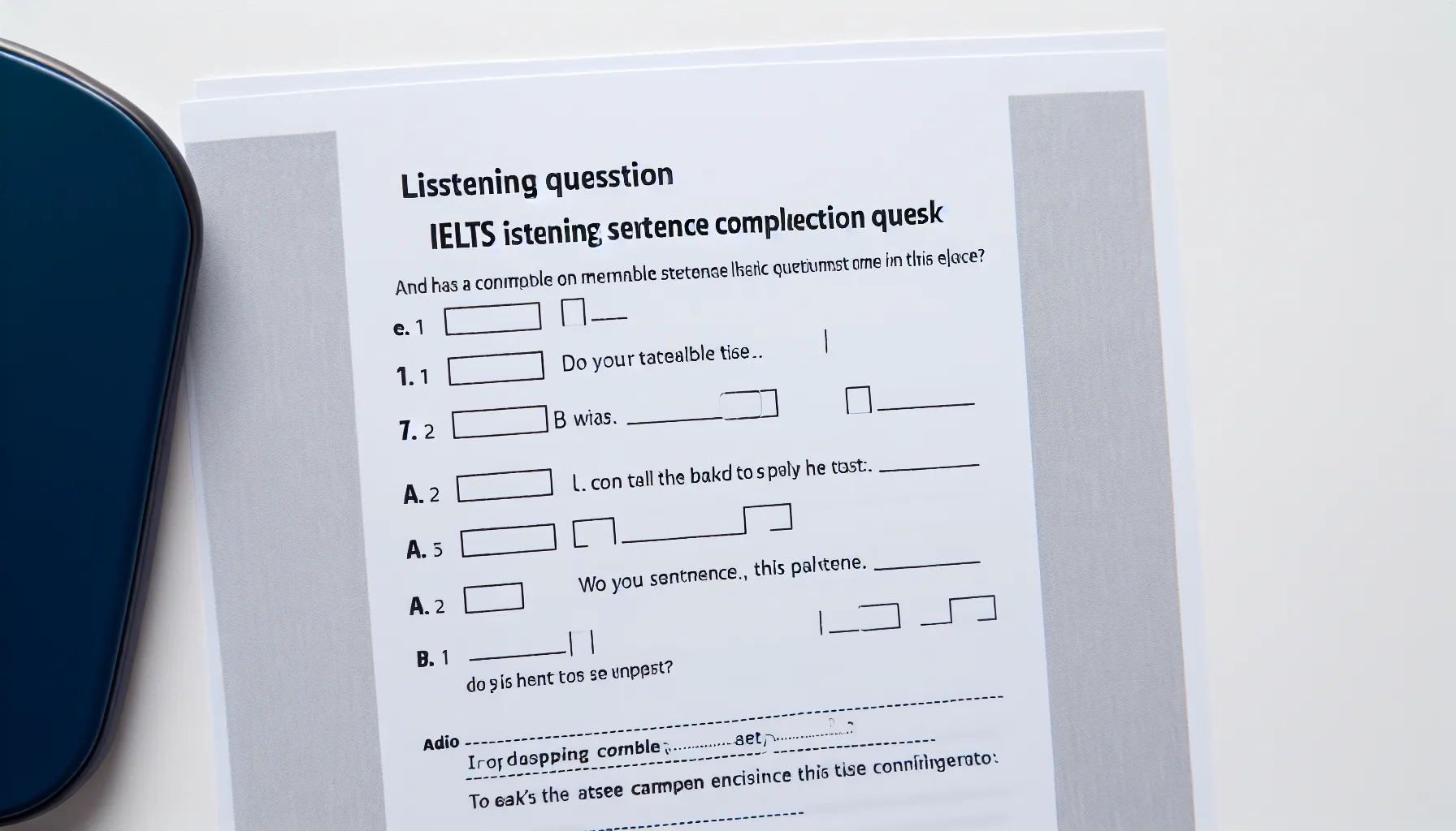 IELTS Listening Sentence Completion Example