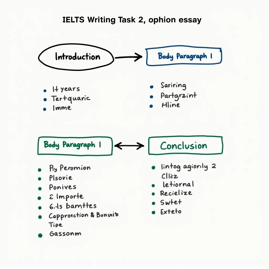 IELTS Opinion Essay Structure Diagram