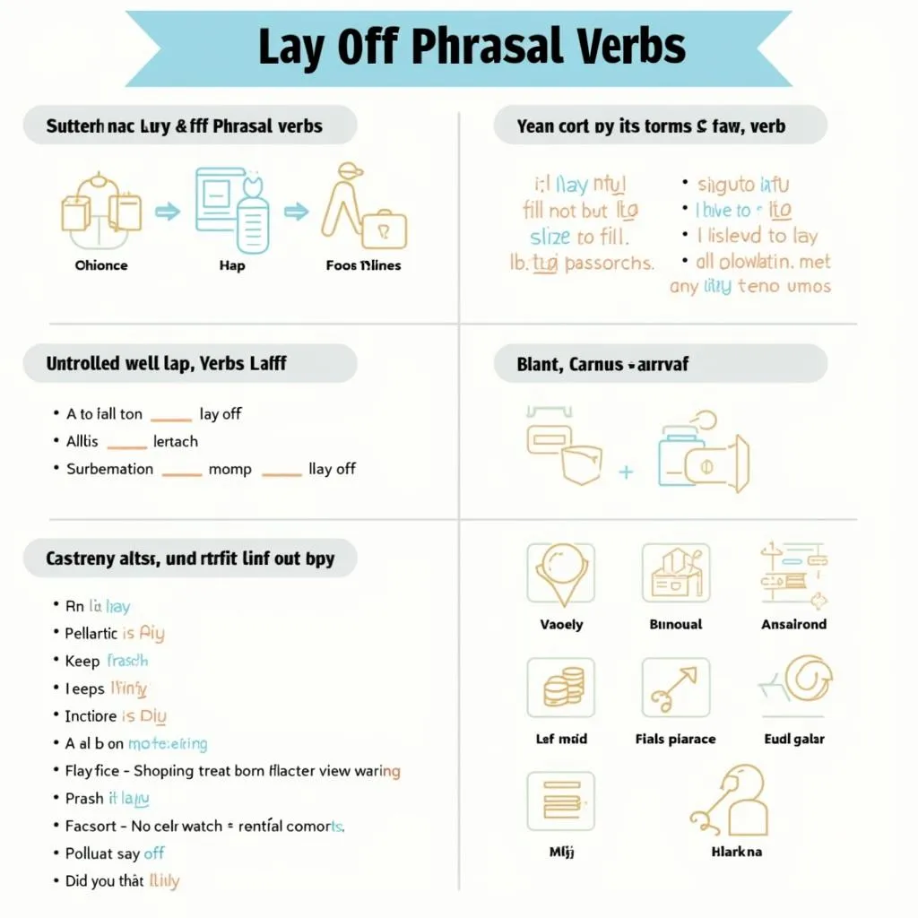 IELTS practice exercises for &quot;lay off&quot; and related phrasal verbs