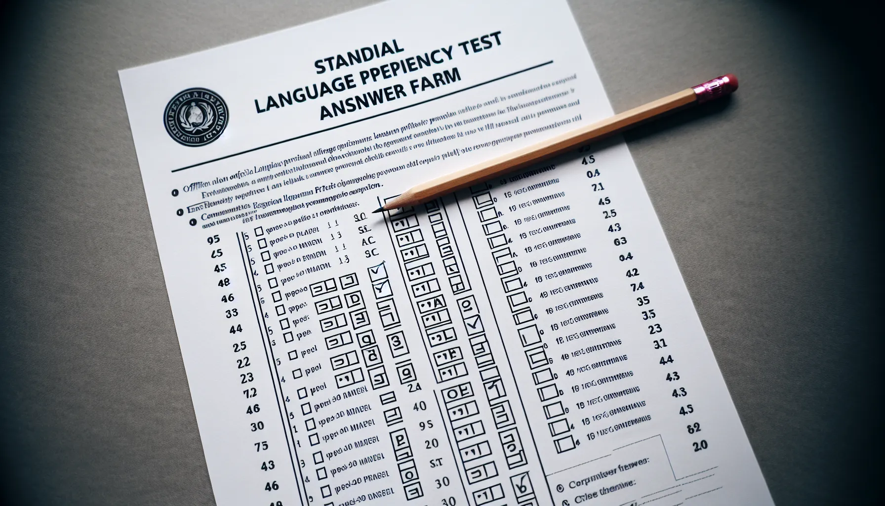 IELTS Reading answer sheet