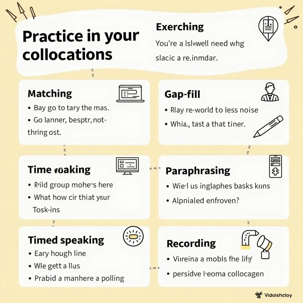 Exercises for improving collocation usage in IELTS Speaking