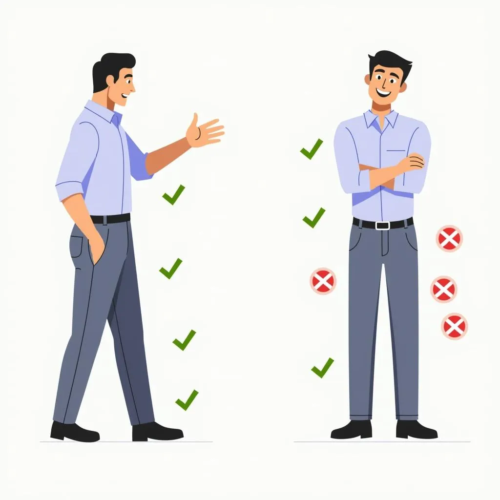 Positive vs. negative body language in IELTS Speaking