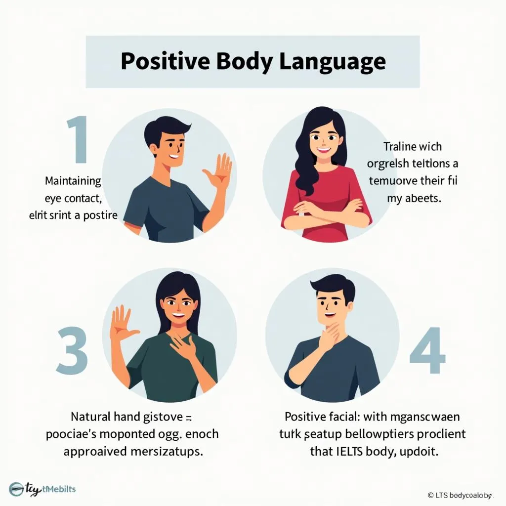 Positive body language examples for IELTS Speaking