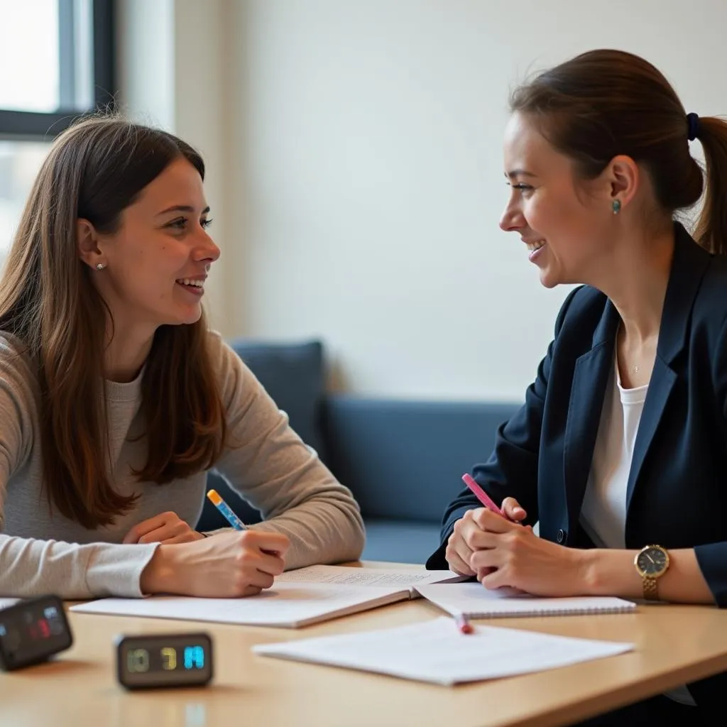 IELTS speaking practice session