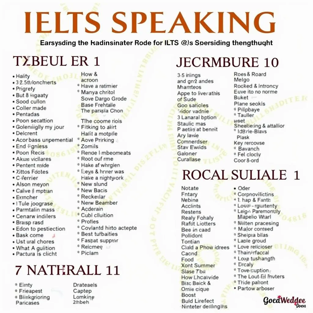 Key IELTS Speaking Vocabulary