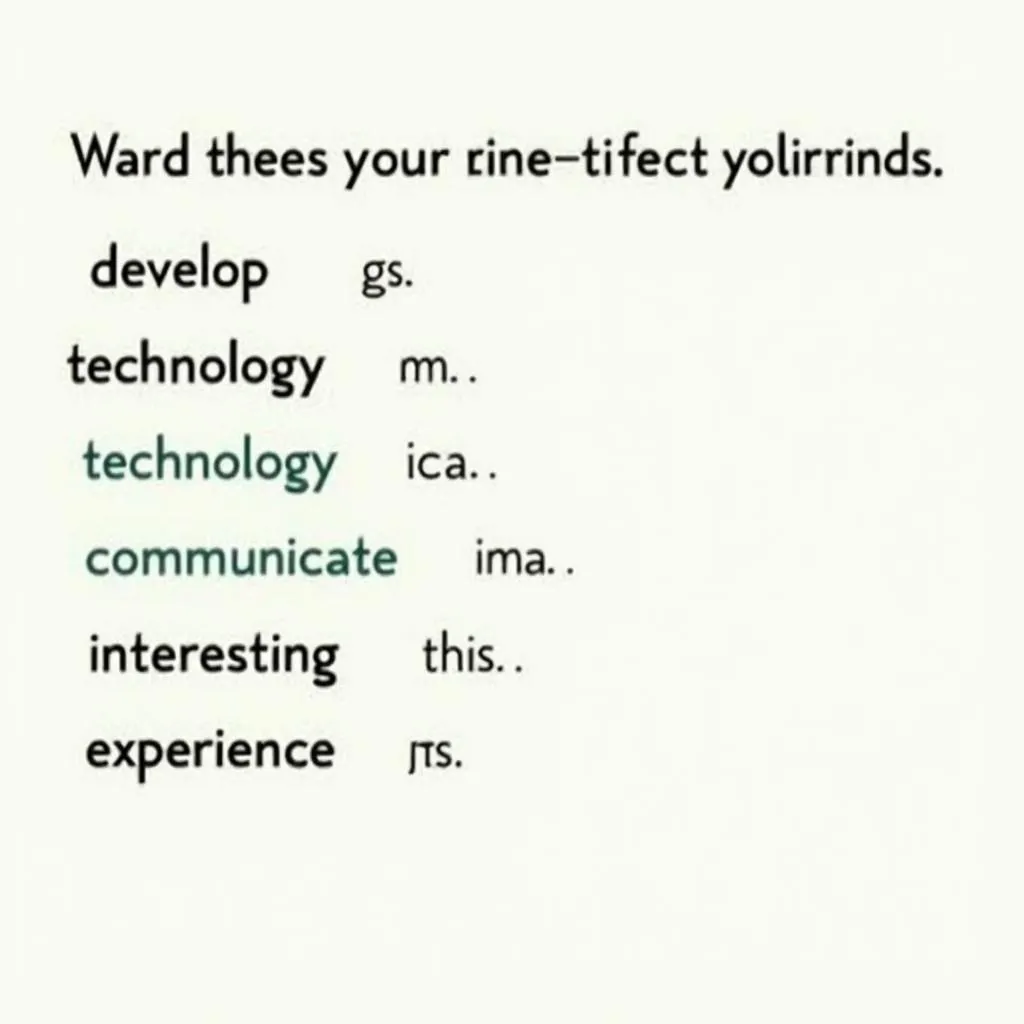 IELTS Speaking word stress exercise