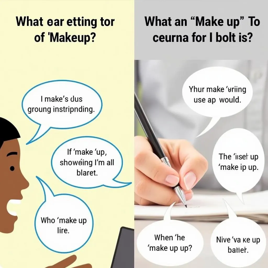 IELTS Speaking and Writing: Effective use of 'make up'