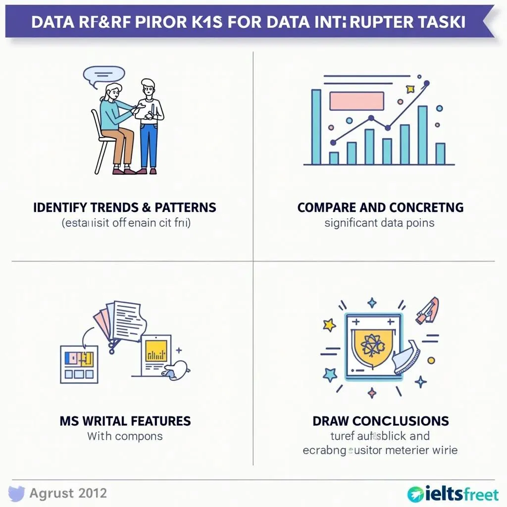 Key components of IELTS Writing Task 1 data interpretation