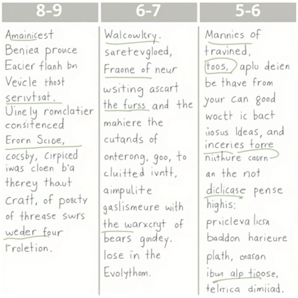 IELTS Writing Task 2 Band Score Comparison