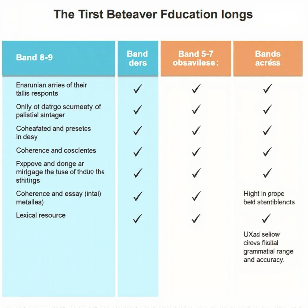 IELTS Writing Task band scores comparison