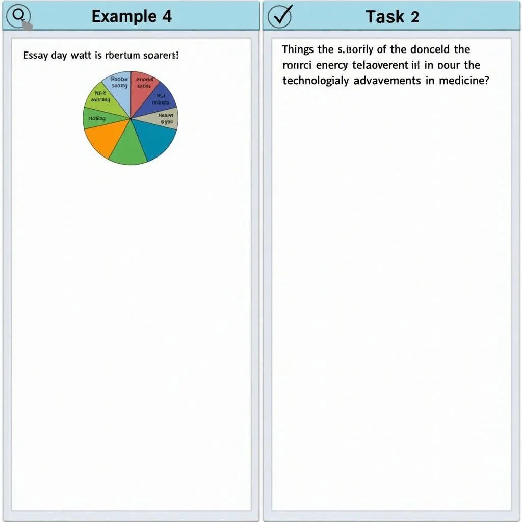 IELTS writing task examples with charts and graphs