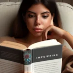 Woman reading life-changing book