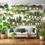 Indoor plants in living room