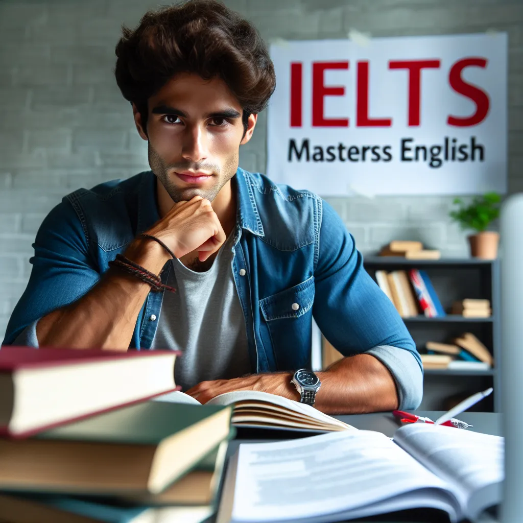 IELTS student intent on studying