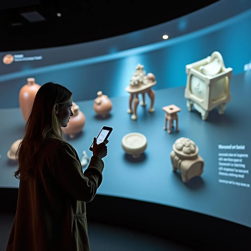 Interactive museum technology enhancing visitor experience