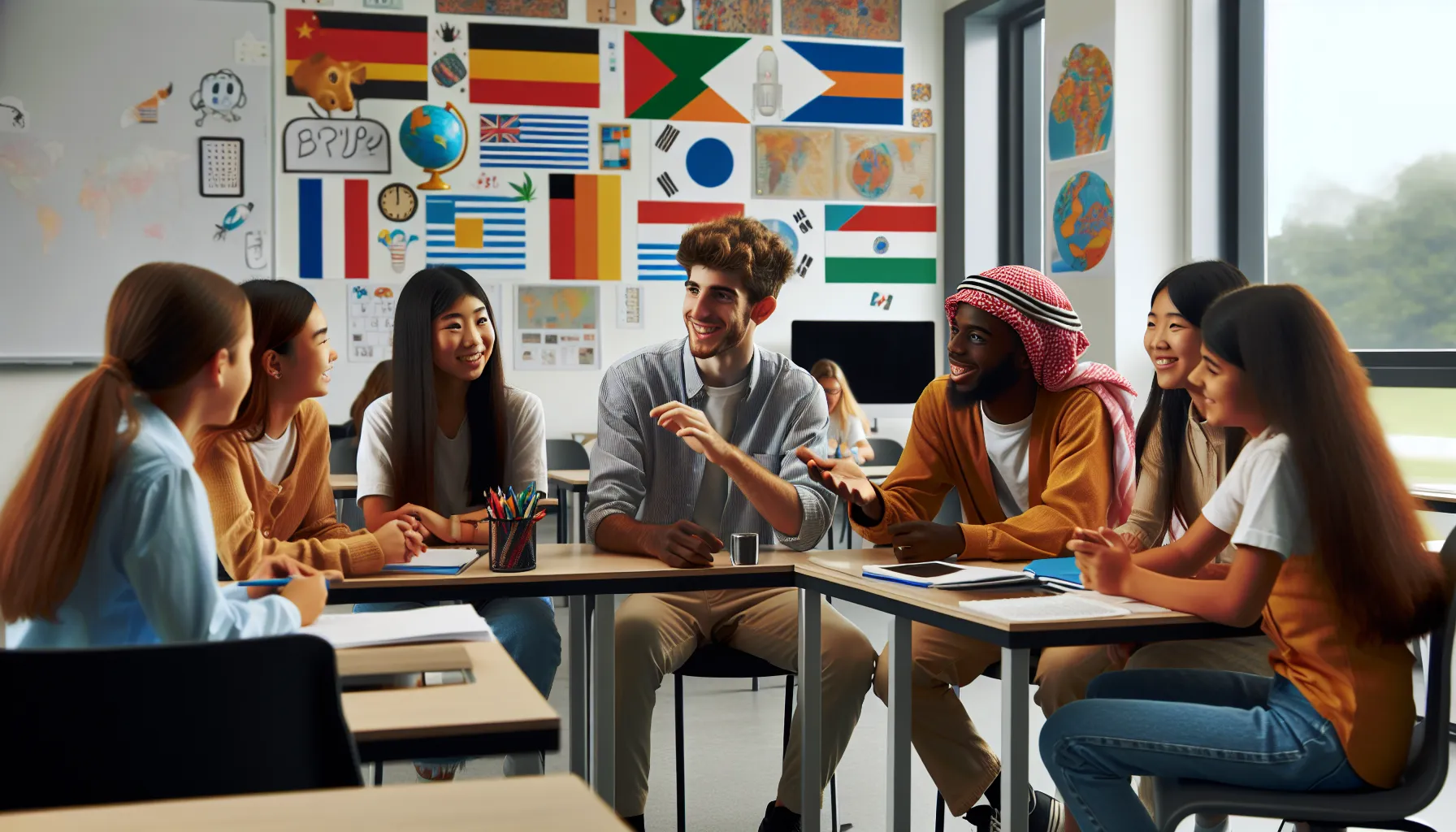 International School Students Diverse Backgrounds