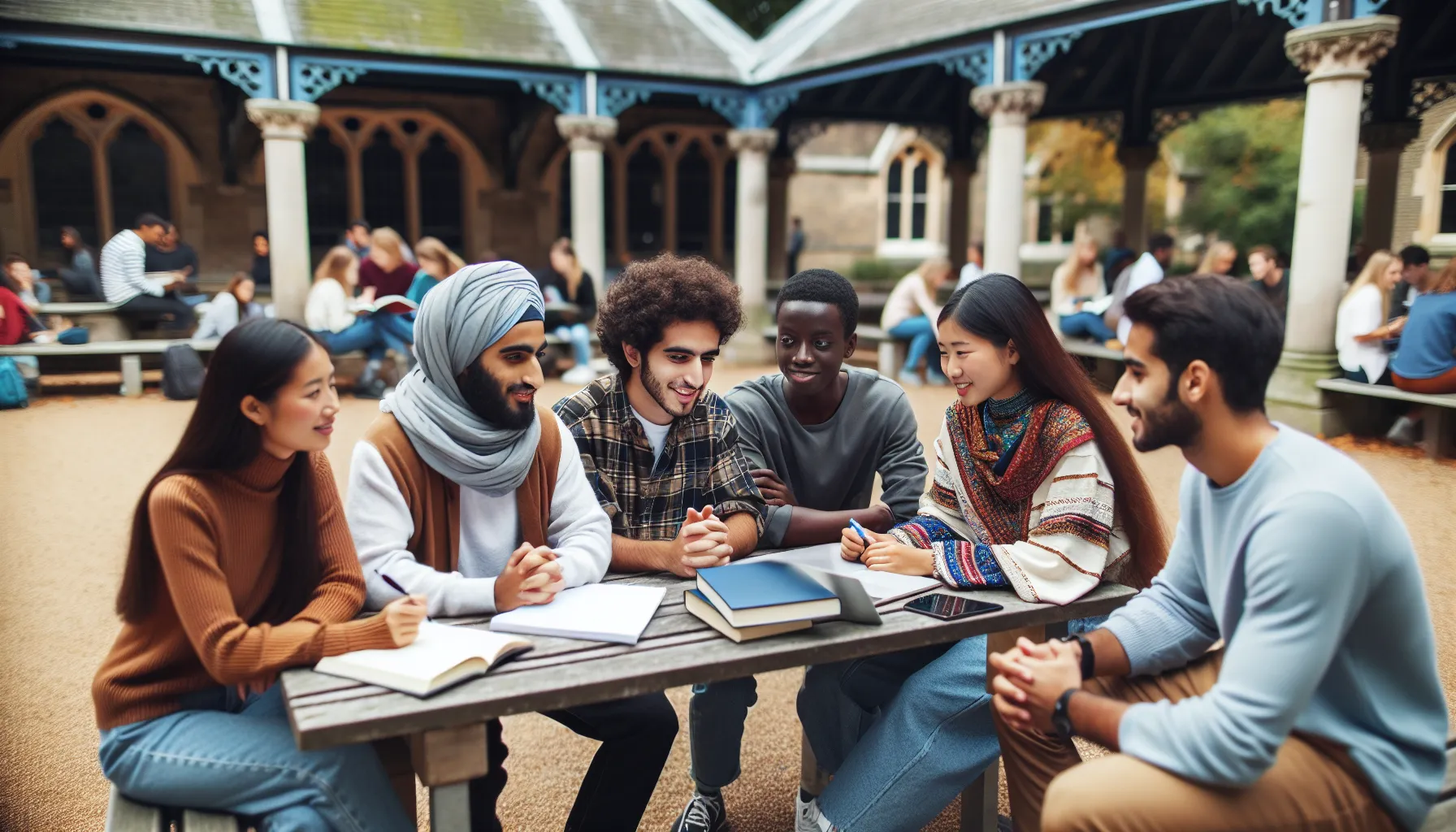 International Students Interacting on Campus