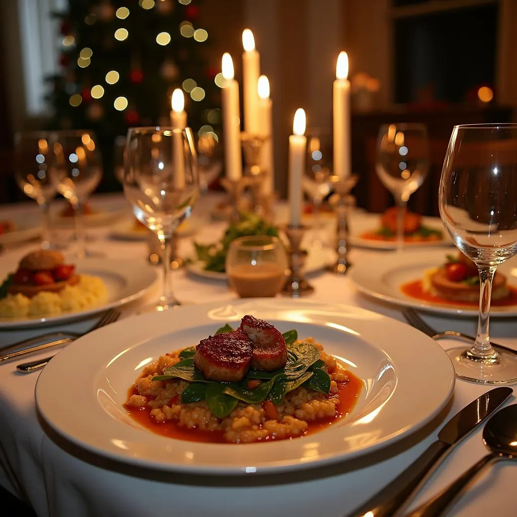 Italian-inspired anniversary dinner table