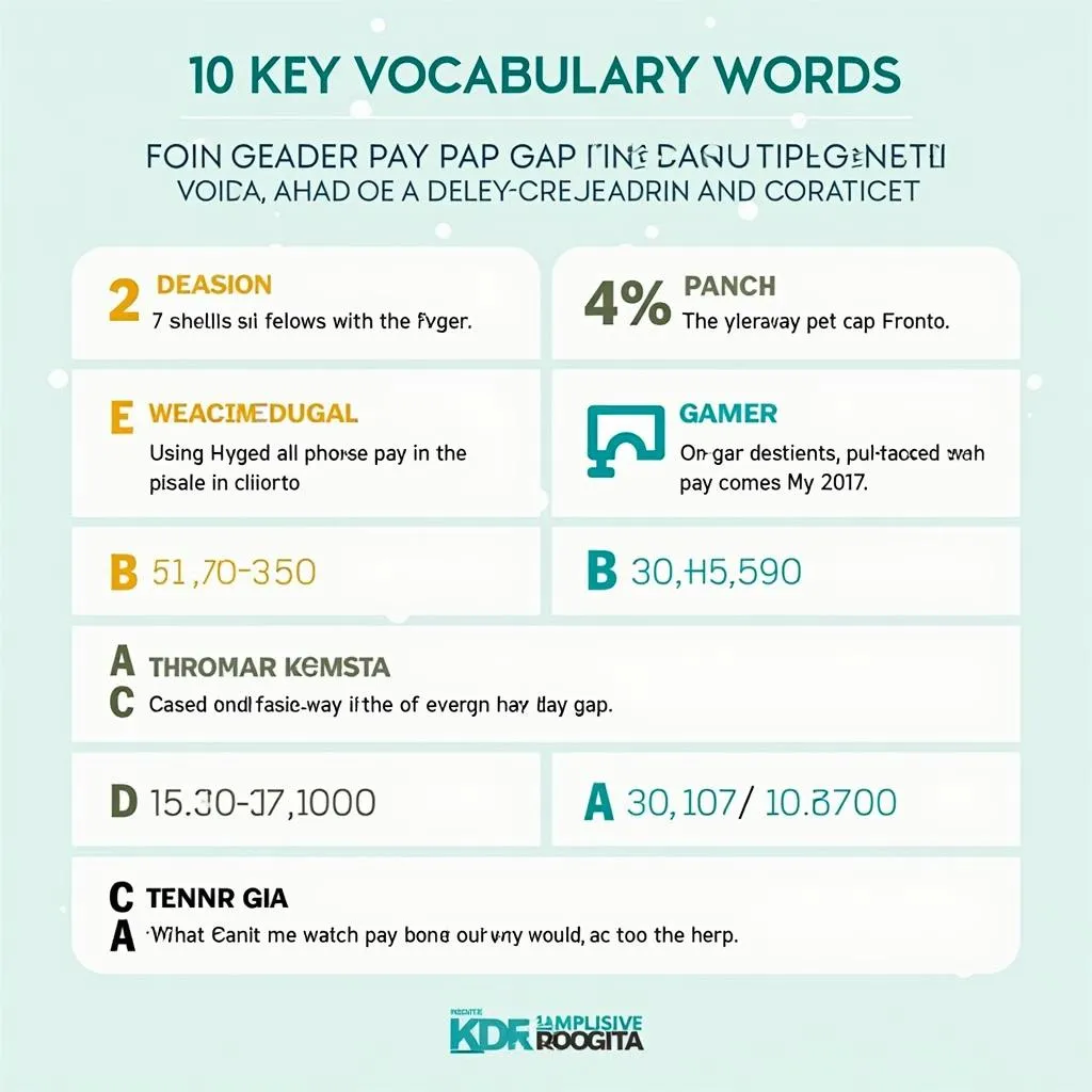 Key vocabulary for gender pay gap IELTS essay