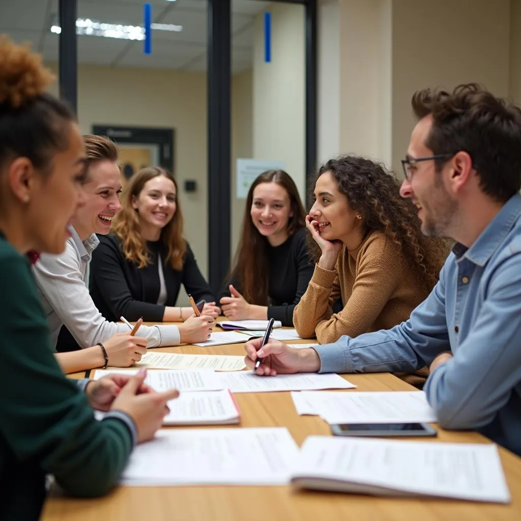 IELTS speaking practice session kicking off