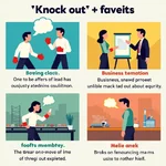 Knock out phrasal verb usage examples