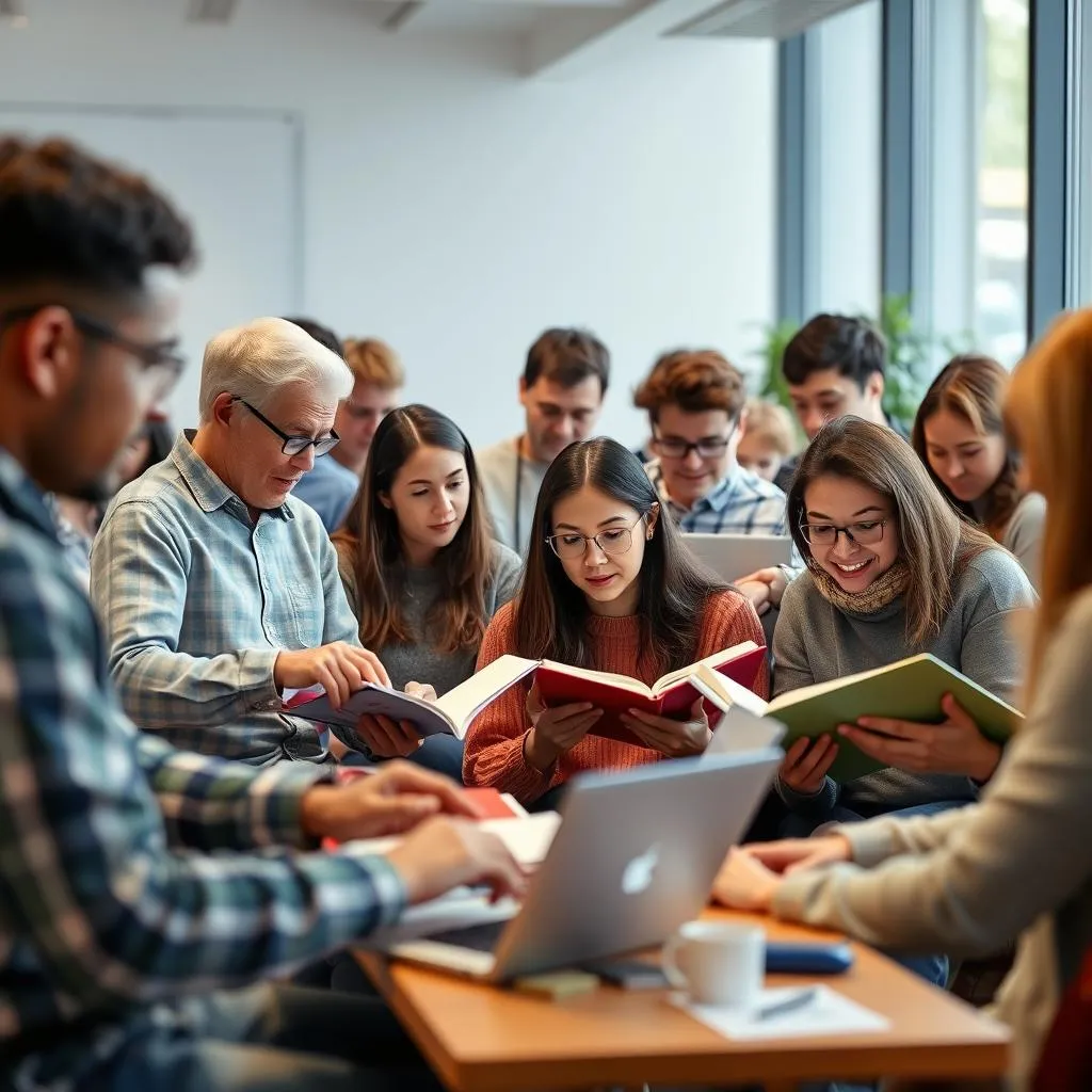 Diverse group engaged in lifelong learning