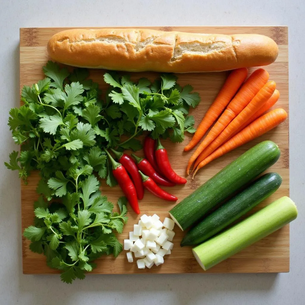 Fresh ingredients for local food preparation