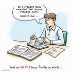 Understanding 'Look up' in IELTS context