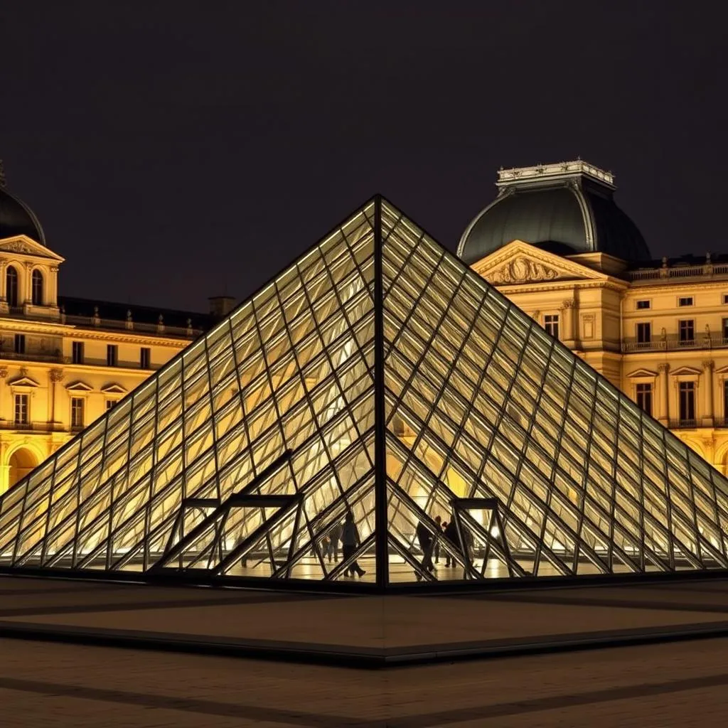 Exterior view of the Louvre Museum in Paris