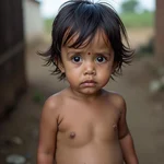 Malnourished Child in Poverty