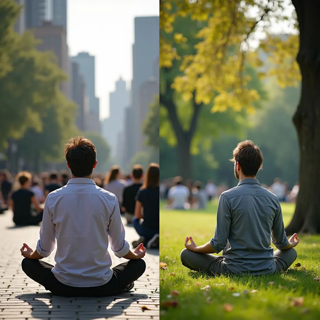 Challenges of meditating in an urban environment