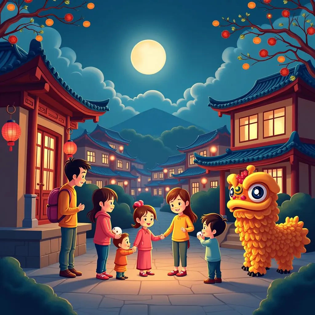 Traditional Mid-Autumn Festival celebration