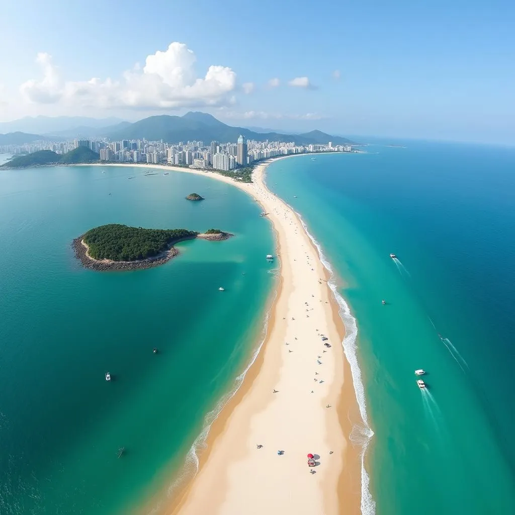 Aerial view of Nha Trang Beach, Vietnam