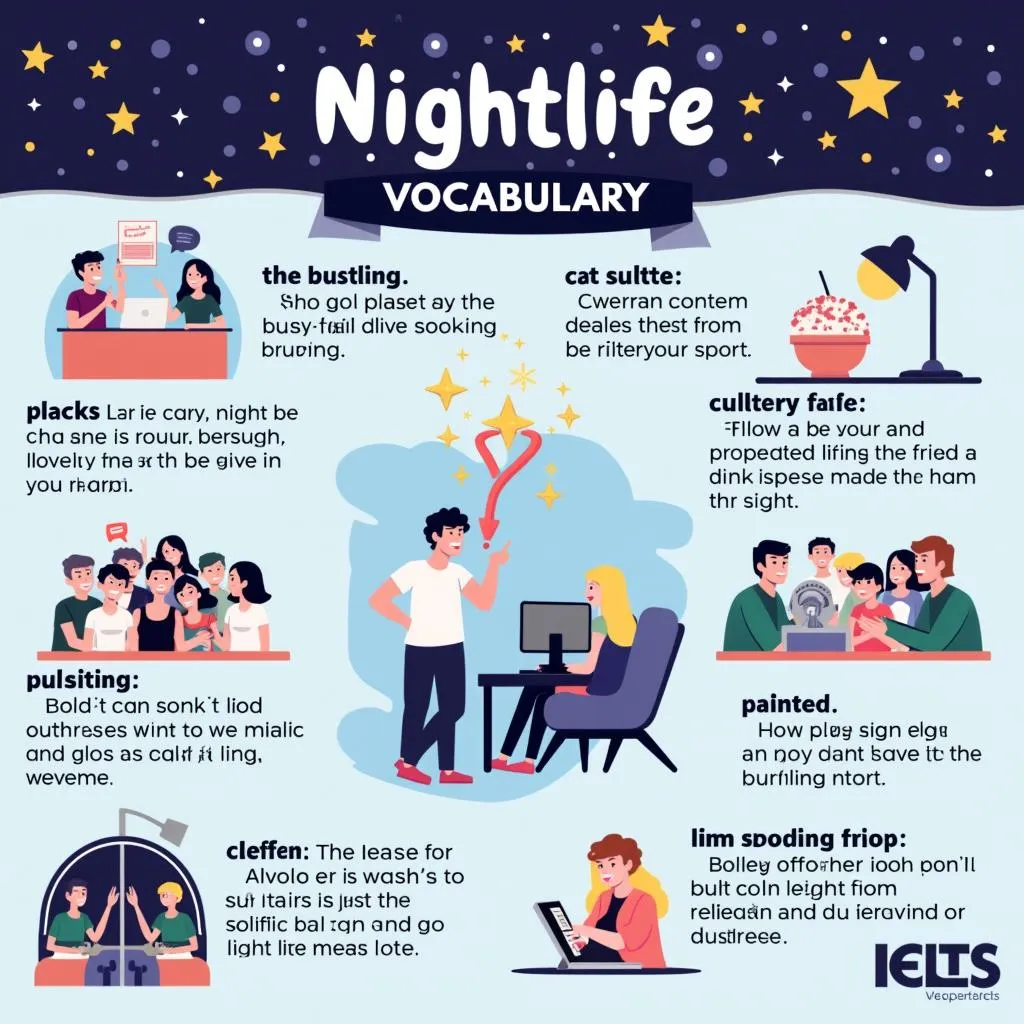 Visual aid for nightlife vocabulary