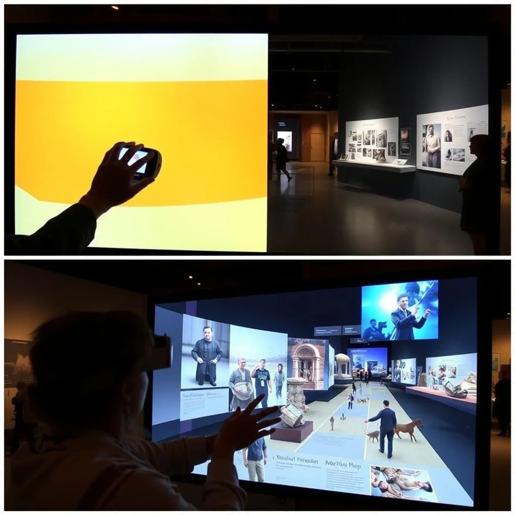 Interactive exhibit in an online museum