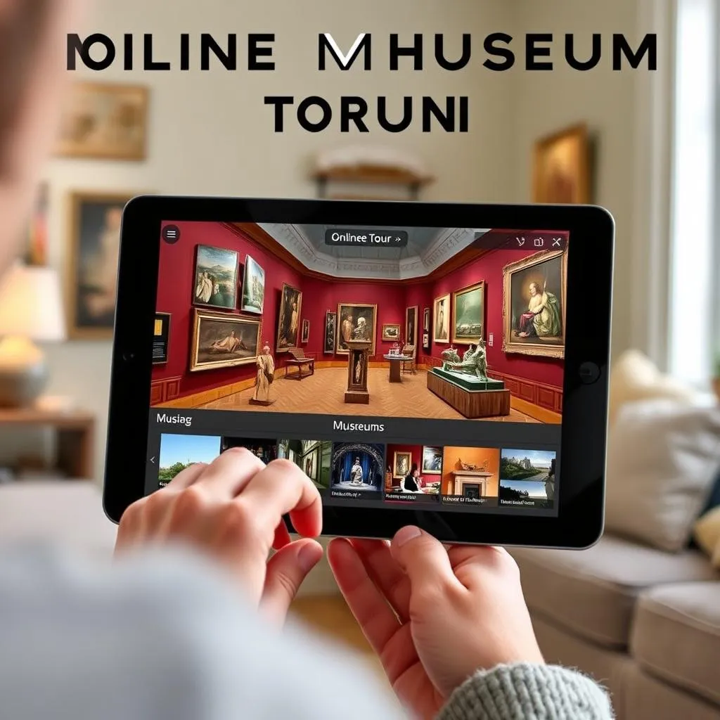 Virtual tour of an online museum