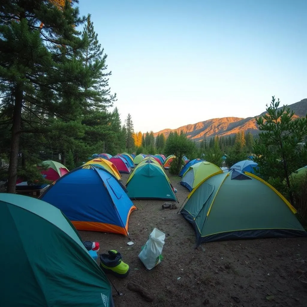 Overcrowded Campsite