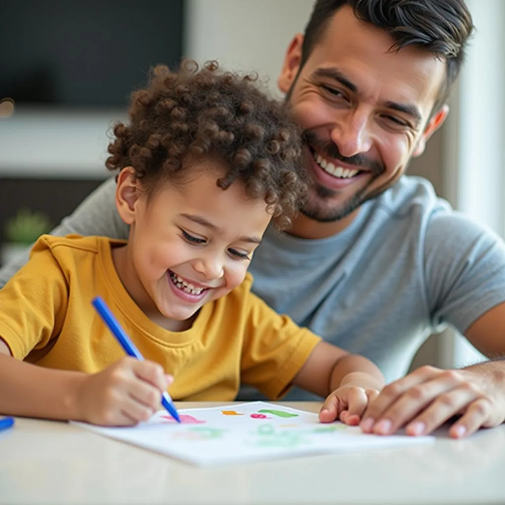 Parent and child bonding over a shared activity