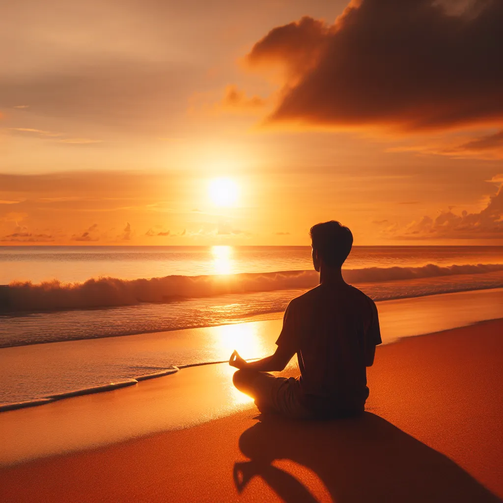 Serene beach for clearing mind