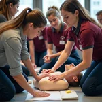 People Learning First Aid