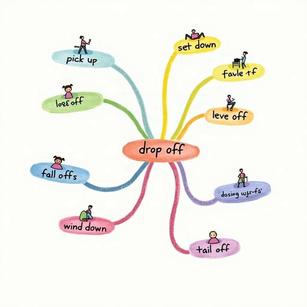 Mind map of related phrasal verbs